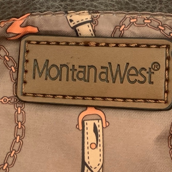 Montana West Tote Bag Top Handle Satchel Purse  Shoulder Gray Womens Western - Picture 13 of 13